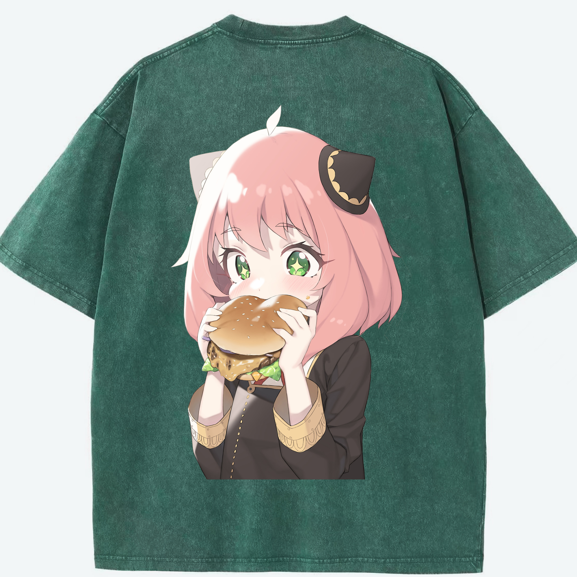（画像用） SPY×FAMILY间谍家家酒 綿100% ヴィンテージ風 半袖Tシャツ（背面プリント）